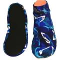 Kids Shark Pattern Aqua /Airline Socks/ Swim Sox /Beach Socks (Size  L)