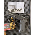 Combo- Retay Mod 92 Baretta 9mm Blank and Pepper Rounds Gun + 50 Blanks + holster