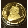 *** 1oz 1967 KRUGERRAND MEDALLION *** REPLICA  WITHOUT `COPY` STAMP ~ NICE FOR DISPLAY  ***