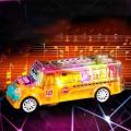 Transparent Gear School Bus Car Vehicle Toy