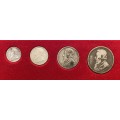 Collectable ZAR 1893 Set (4 coins, Tickey to Florin)