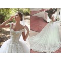 Wedding Dress - Off the shoulder Ball Gown Wedding Dress Size 36 or custom made