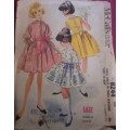 VINTAGE McCALL`S 6244 GIRL FRONT BUTTONED DRESS WITH 3 PIECE GATHERED SKIRT SIZE12 YEARS COMPLETE