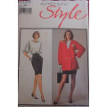STYLE 1340 UNLINED JACKET-SKIRT-TOP SIZE 10 COMPLETE