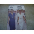 BUTTERICK PATTERN 3481 LOOSE FITTING TAPERED DRESS WITH OVERLAY SIZES 12 + 14 + 16 COMPLETE