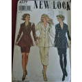 NEW LOOK PATTERNS 6119 TOP WITH TIEBACK -LONG & SHORT SKIRT SIZES 8 - 18 COMPLETE-UNCUT-F/FOLDED
