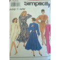 SIMPLICITY 7999 SLIM OR FLARED DRESS SIZE PP 12 - 18 COMPLETE-UNCUT-F/FOLDED