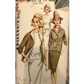 Sewing pattern Butterick 2973, ladies` vintage 2 piece dress and jacket