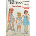 VINTAGE BUTTERICK 6558 TODDLERS DRESS & SHAWL SIZE 4 YEARS-COMPLETE-UNCUT-F/FOLDED