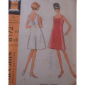 VINTAGE McCALLS 8172 SLEEVELESS DRESS + WRAP AROUND EFFECT SIZE 16 BUST 36` NO SEWING INSTRUCTIONS