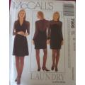 McCALLS STUNNING LINED DRESSES 7996 SIZE D12-14-16 COMPLETE-UNCUT-F/FOLDED
