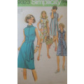 VINTAGE SIMPLICITY 9323 DRESS &WITH FRONT ZIPPER SIZE 14 BUST 36` COMPLETE