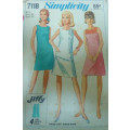 VINTAGE SIMPLICITY 7118 ONE PIECE DRESS SIZE 16 BUST 36` COMPLETE - NO SEWING INSTRUCTIONS