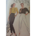 NEW LOOK PATTERNS 6112 TAILORED PANTS SIZES 8 - 18 COMPLETE IN ZIPLOC BAG