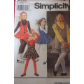 SIMPLICITY 8008 GIRLS PINAFORE-JUMPSUIT-TOP-HEADBAND SIZE AA  7-10 YEARS COMPLETE-UNCUT-F/FOLDED