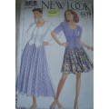 NEW LOOK PATTERNS 6659 SKIRT & FRONT BUTTON TOP-SIX SIZES IN ONE 6 - 16 COMPLETE-UNCUT-F/FOLDED