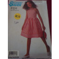 SIMPLICITY PATTERN 8106 GIRLS SUNDRESS SIZE H  7 + 8 + 10 YEARS COMPLETE