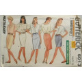 BUTTERICK 6013 SET OF STRAIGHT SKIRTS SIZE 6-8-10-12 COMPLETE