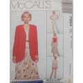PLUS SIZE McCALLS 7994 JACKET-WAISTCOAT-PULL ON PANTS-PULL ON SKIRT SIZE G 20-22-24 COMPLETE