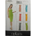 PLUS SIZE VOGUE V8069 CLOSE FITTING DRESS WITH VARIATIONS-SIZE 18-20-22 COMPLETE-CUT TO 22