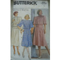 BUTTERICK 3209 LOOSE FITTING TOP WITH FRONT TUCKS & SKIRT SIZE 12 COMPLETE