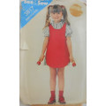 BUTTERICK 3817 GIRLS DRESS-PINAFORE SIZE A 2-3-4 YEARS COMPLETE