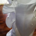 Pure White Trumpet Style Satin Wedding Dress - High Quality Size 8 - Bride & co Wedding Dress