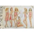 NEW LOOK PATTERNS 6311 LADIES LINGERIE-PETTICOAT-CAMISOLE-TEDDY-BRIEFS SIZE 8-18 COMPLETE-CUT TO 14