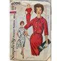 Simplicity 4036 Size 14 Bust 34 Vintage Sewing Pattern 1960s Dress and Jacket