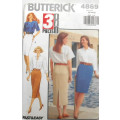 BUTTERICK 4869 SEMI FITTED SKIRT SIZE 12-14-16 COMPLETE