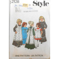 STYLE 2128 GIRLS DRESS & APRON SIZE 3 YEARS CHEST 58 CM COMPLETE SEWING PATTERN