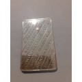 Two 1 troy ounce 999 fine silver marked SBR bullion bars.