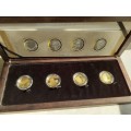 S A Nobel Laureate GOLD PROOFSET 4 x 1/4 Ounce GOLD Medallions **1 ounce gold**