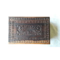 A beautiful wooden carved jewellery box
