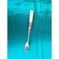 A beautiful silver plated, mother of pearl pickle fork
