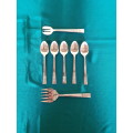 A collection of assorted EPNS cutlery