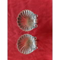 A beautiful pair of EPNS shell shaped holders