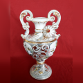 A beautiful Capodimonte vase with lid
