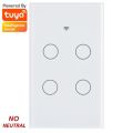 Smart Light Touch Switch 4 Gang | No Neutral Wire | WiFi Tuya Smart Life