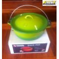 LK's Pot (Bake) No12 Size 5.0 Litre - Cast Iron - GREEN Enamel