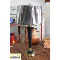Table Lamps - Black & Brass finish with Black Suede / Velvet shade