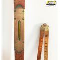 Antique Spirit Level AND folding Ruler - J. Rabone & Sons - England - Brass and Wood - 1800's