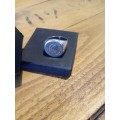 Solid Silver Mens Ring with Juliana Koningin der Nederlanden Coin!