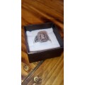 9Ct Yellow Gold and Sterling Silver Natural Diamond Ring!