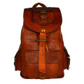 Vintage Handcrafted Leather Rucksack Backpack Bag