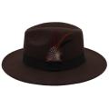 Panama fedora wide brim Sombrero beach summer cool Hat(Brown)