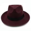 Panama fedora wide brim Sombrero beach summer cool Hat(Maroon)