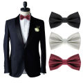(A SET OF 4)Men's Fashion Tuxedo Satin Two tone Color Adjustable Wedding Bowtie Bow Tie