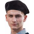 (FREE SHIPPING) Men women Black army Military  special forces artist berets with leather trim