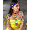 Tribal cultural traditional zulu South African full body necklace that is handmade colourful